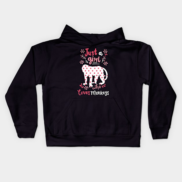 Monkey Monkey Lover Primate Ape Kids Hoodie by CreativeGiftShop